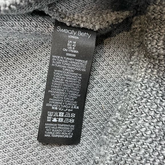 Sweaty Betty Size US 8 Gray Quarter-Zip Sweater minor flaws - Picture 7 of 12